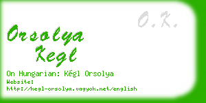 orsolya kegl business card